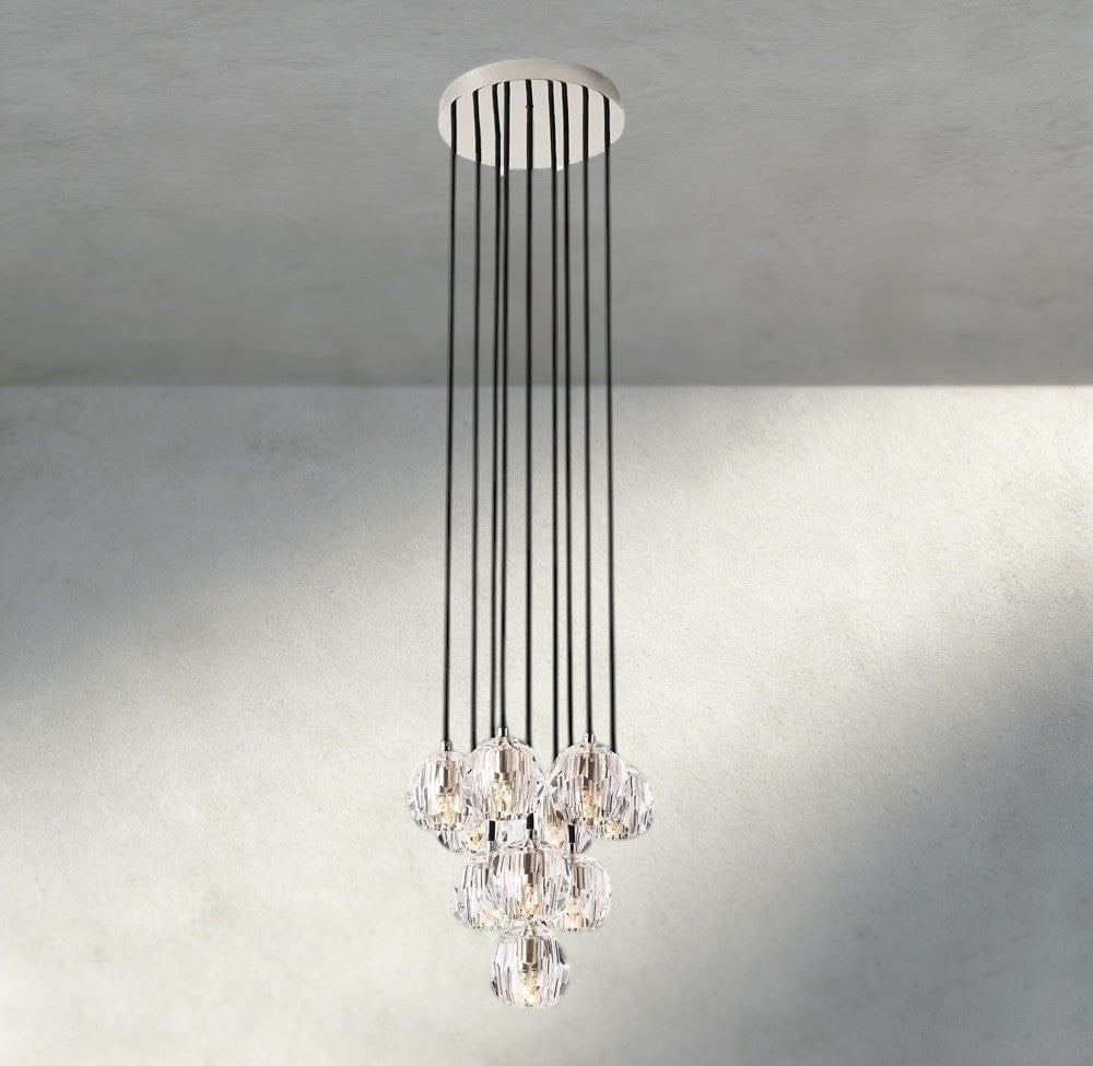Boule De Cristal Clear/ Smoke Glass Round Cluster Chandelier 14", 19", 24", 30", 40"