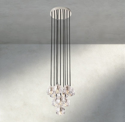 Boule De Cristal Clear/ Smoke Glass Round Cluster Chandelier 14", 19", 24", 30", 40"