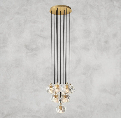 Boule De Cristal Clear/ Smoke Glass Round Cluster Chandelier 14", 19", 24", 30", 40"