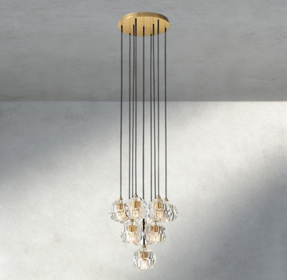 Boule De Cristal Clear/ Smoke Glass Round Cluster Chandelier 14", 19", 24", 30", 40"