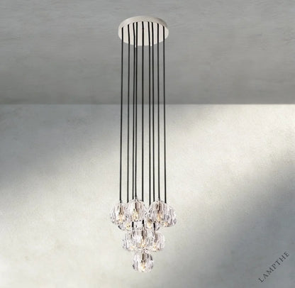 Boule De Cristal Clear/ Smoke Glass Round Cluster Chandelier 14", 19", 24", 30", 40"