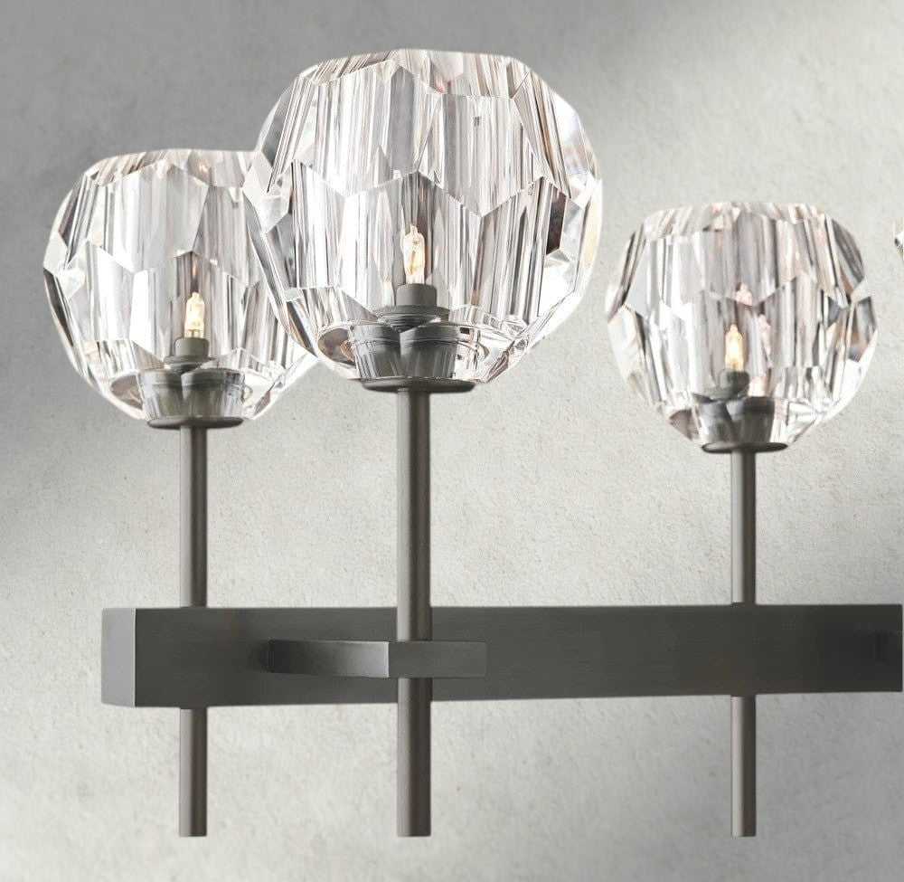 Boule De Cristal Double Linear Chandelier 60"