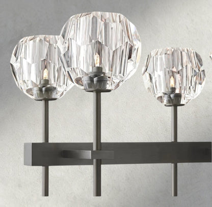Boule De Cristal Double Linear Chandelier 60"