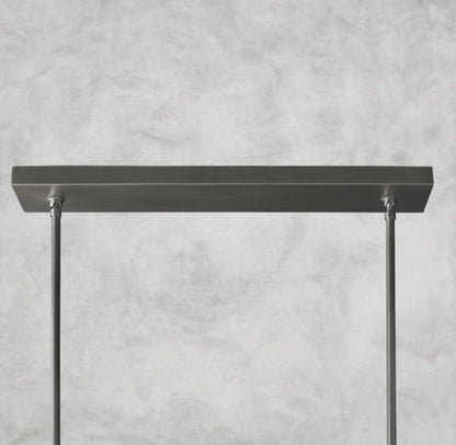 Boule De Cristal Double Linear Chandelier 60"