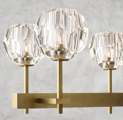 Boule De Cristal Double Linear Chandelier 60"