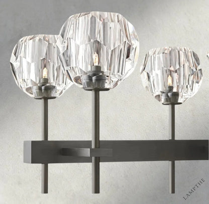 Boule De Cristal Double Linear Chandelier 60"