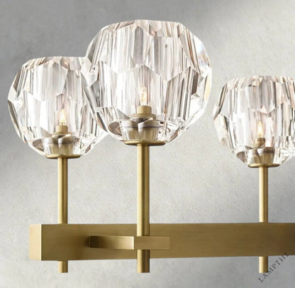 Boule De Cristal Double Linear Chandelier 60"