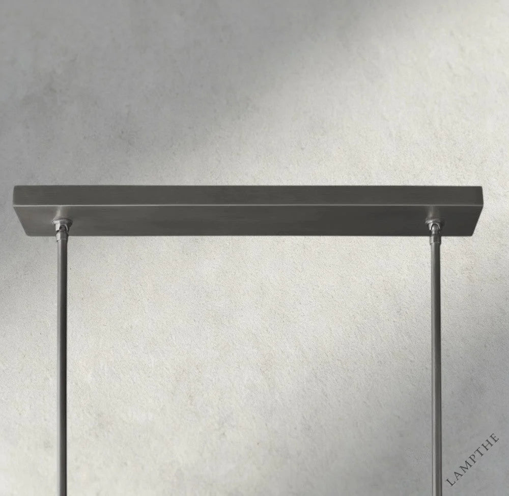 Boule De Cristal Double Linear Chandelier 60"