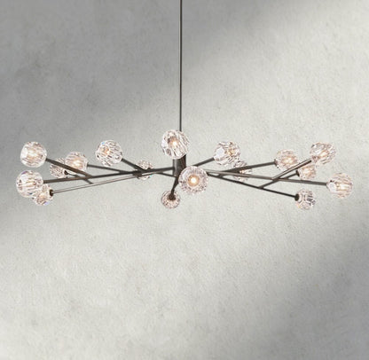 72" / Clear / Bronze Boule De Cristal Round Chandelier 24", 36", 48", 60", 72"