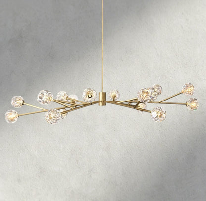 72" / Clear / Brass Boule De Cristal Round Chandelier 24", 36", 48", 60", 72"