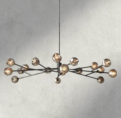 72" / Smoke / Bronze Boule De Cristal Round Chandelier 24", 36", 48", 60", 72"