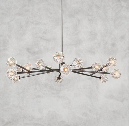 60" / Clear / Bronze Boule De Cristal Round Chandelier 24", 36", 48", 60", 72"