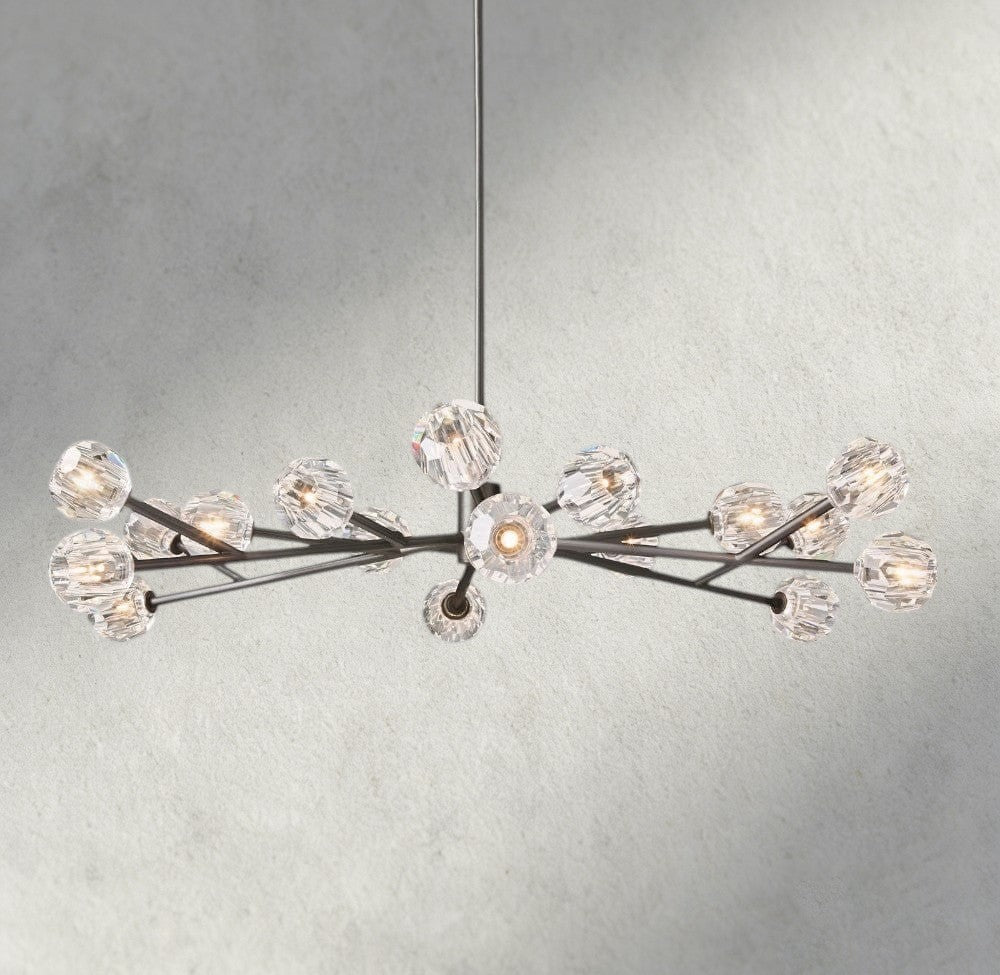 60" / Clear / Bronze Boule De Cristal Round Chandelier 24", 36", 48", 60", 72"