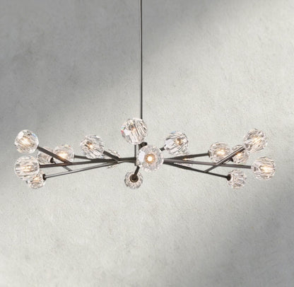 60" / Clear / Bronze Boule De Cristal Round Chandelier 24", 36", 48", 60", 72"