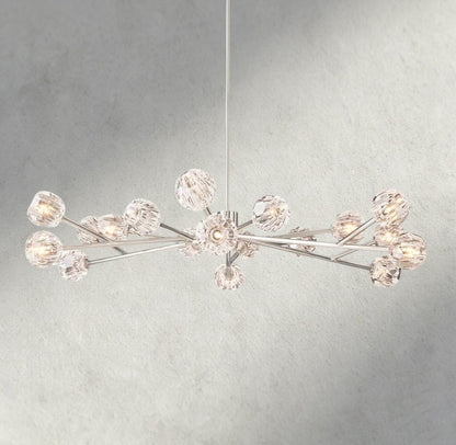 60" / Clear / Nickle Boule De Cristal Round Chandelier 24", 36", 48", 60", 72"
