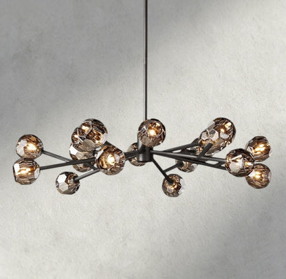 48" / Smoke / Bronze Boule De Cristal Round Chandelier 24", 36", 48", 60", 72"