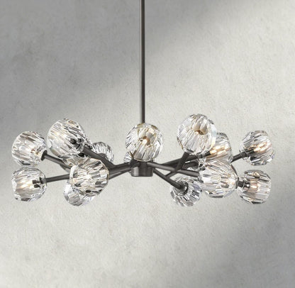 36" / Clear / Bronze Boule De Cristal Round Chandelier 24", 36", 48", 60", 72"
