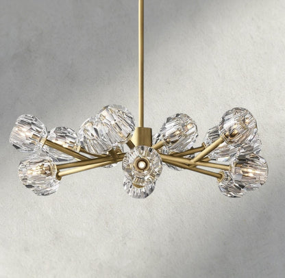 36" / Clear / Brass Boule De Cristal Round Chandelier 24", 36", 48", 60", 72"