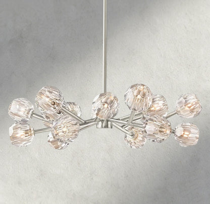 36" / Clear / Nickle Boule De Cristal Round Chandelier 24", 36", 48", 60", 72"