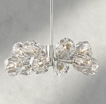 24" / Clear / Nickle Boule De Cristal Round Chandelier 24", 36", 48", 60", 72"