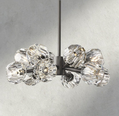 24" / Clear / Bronze Boule De Cristal Round Chandelier 24", 36", 48", 60", 72"