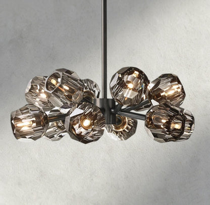 24" / Smoke / Bronze Boule De Cristal Round Chandelier 24", 36", 48", 60", 72"