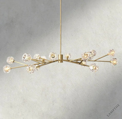 72" / Clear / Brass Boule De Cristal Round Chandelier 24", 36", 48", 60", 72"