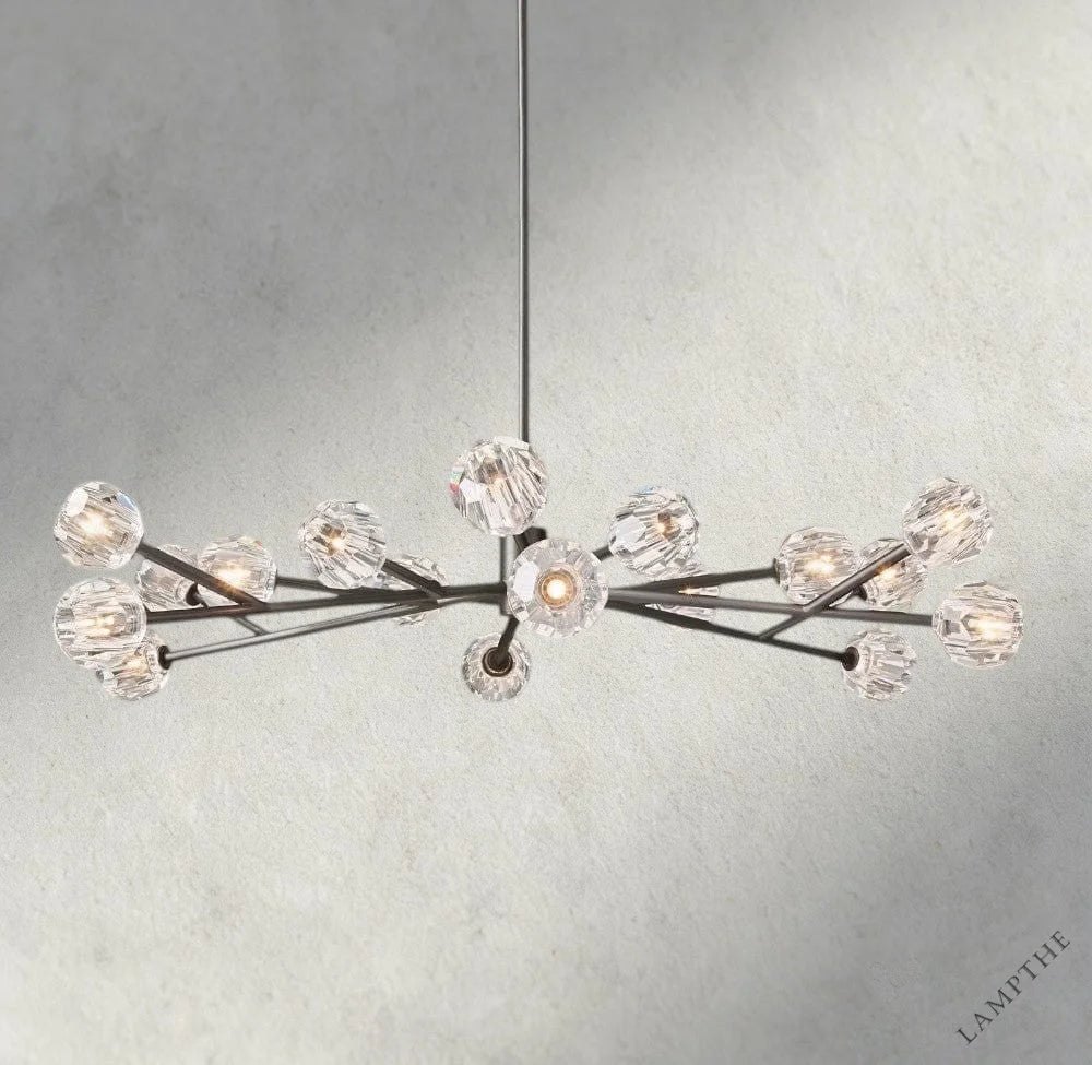 60" / Clear / Bronze Boule De Cristal Round Chandelier 24", 36", 48", 60", 72"