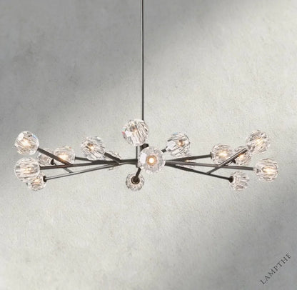 60" / Clear / Bronze Boule De Cristal Round Chandelier 24", 36", 48", 60", 72"