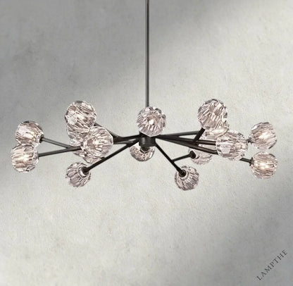 48" / Clear / Bronze Boule De Cristal Round Chandelier 24", 36", 48", 60", 72"