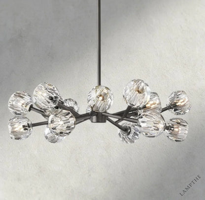 36" / Clear / Bronze Boule De Cristal Round Chandelier 24", 36", 48", 60", 72"