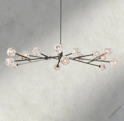 72" / Clear / Bronze Boule De Cristal Round Chandelier 24", 36", 48", 60", 72"