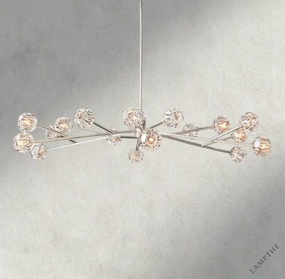 72" / Clear / Nickle Boule De Cristal Round Chandelier 24", 36", 48", 60", 72"