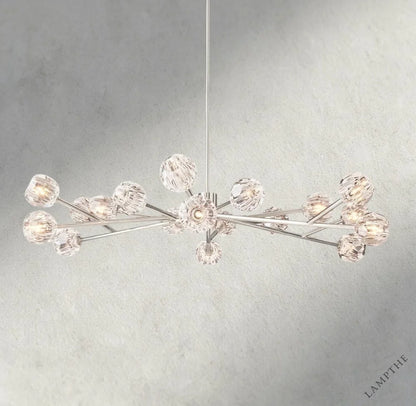 60" / Clear / Nickle Boule De Cristal Round Chandelier 24", 36", 48", 60", 72"