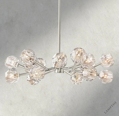 36" / Clear / Nickle Boule De Cristal Round Chandelier 24", 36", 48", 60", 72"