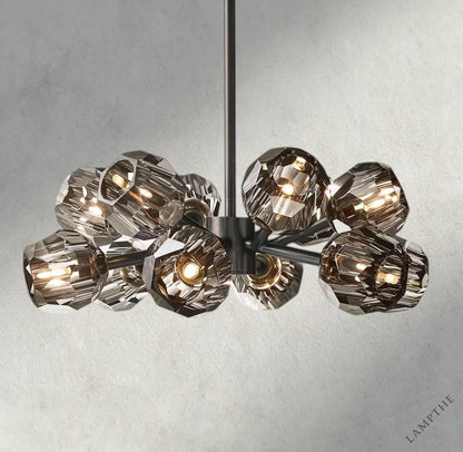 24" / Smoke / Bronze Boule De Cristal Round Chandelier 24", 36", 48", 60", 72"