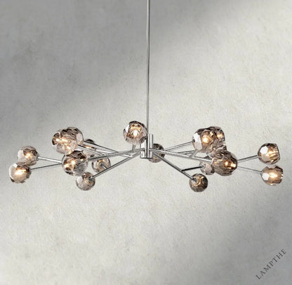 60" / Smoke / Nickle Boule De Cristal Round Chandelier 24", 36", 48", 60", 72"