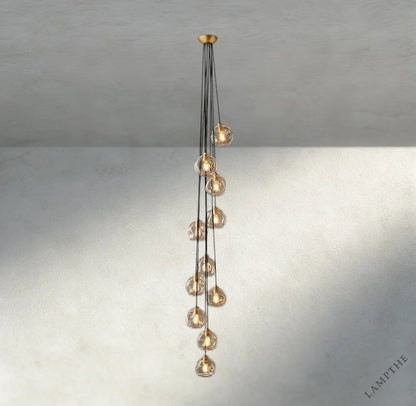 Bubble Clear Glass Cascade Pendant