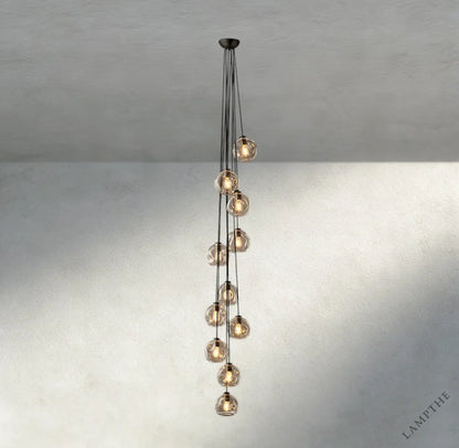 Bubble Clear Glass Cascade Pendant