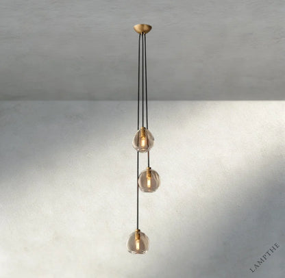 Bubble Clear Glass Cascade Pendant