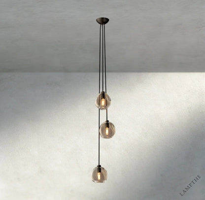 Bubble Clear Glass Cascade Pendant