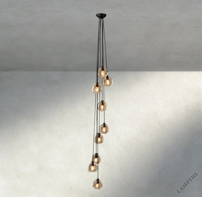 Bubble Clear Glass Cascade Pendant