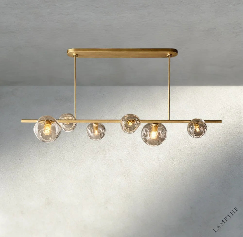 Bubble Clear Glass Linear Chandelier