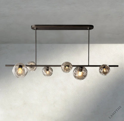 Bubble Clear Glass Linear Chandelier