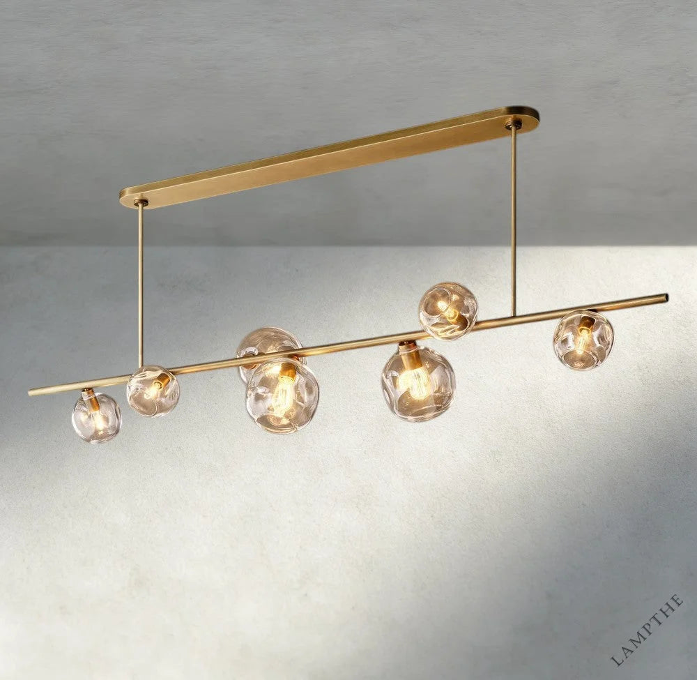 Bubble Clear Glass Linear Chandelier