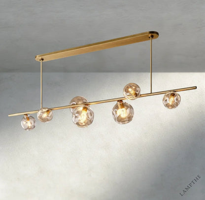 Bubble Clear Glass Linear Chandelier