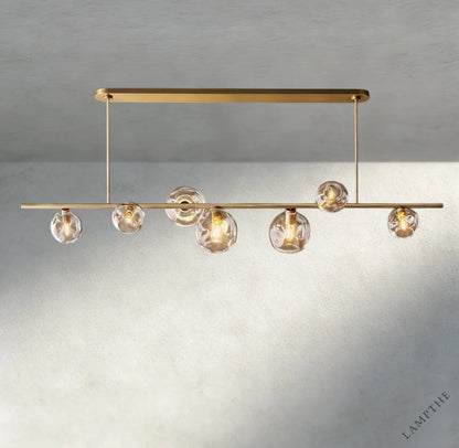 Bubble Clear Glass Linear Chandelier