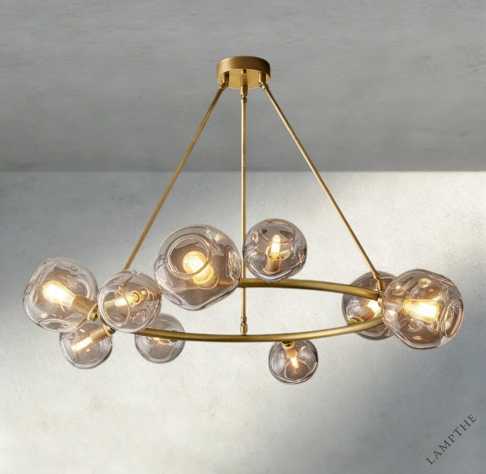 Bubble Clear Glass Round Chandelier