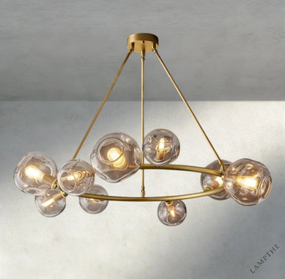 Bubble Clear Glass Round Chandelier