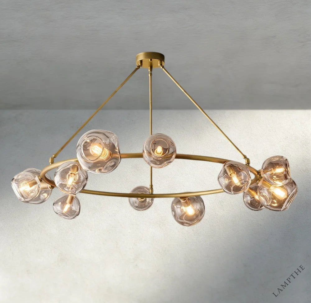 Bubble Clear Glass Round Chandelier